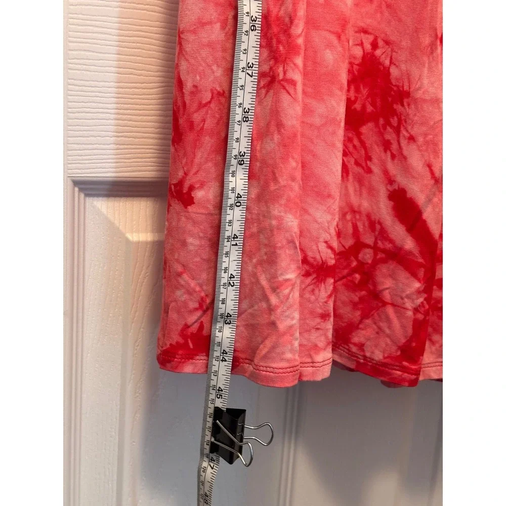 Johnny M Pink Tie Dye Wide Leg Palazzo Pants High Waist Red Medium NEW